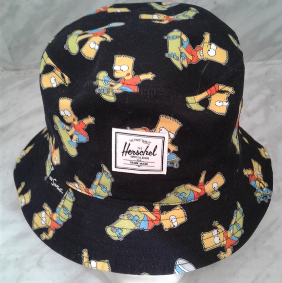 NWT Herschel Supply Norman Bart Simpson Bucket Hat Cap The Simpsons sz L/XL - Picture 4 of 6
